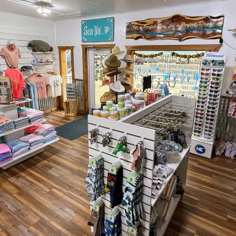 a stack of flyers on a table